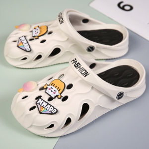 Dép Thông Mùa Hè Nữ Mặc Ngoài Trời Điều Dưỡng Đáy Dày Chống Trơn Trượt Vỏ Ngón Chân Dễ Thương Cặp Đôi Thoáng Khí Mềm Dép Đi Biển Đáy