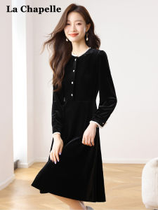 Elegant Midi Dress High Waist Simple Casual Womens Fashion La Chapelle Dress Korean Style Commute Polyester Spandex