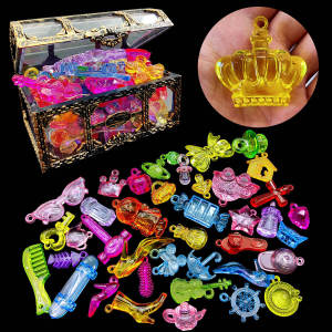Toy Girl Diamond Gem Crystal Crystal Stone Handmade DIY Material Package Treasure Chest Kids Training Puzzle