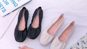 227IELGY single shoes womens cal all-match square toe chunky heel soft sole slip on slip-on shoes for women