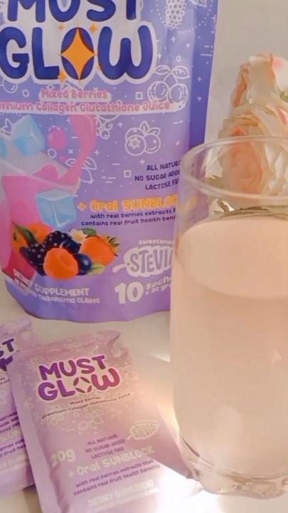 oral glutathione philippines Must Glow Premium Collagen Glutathione & Oral Sunblock Juice Drink