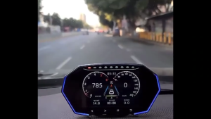 F11 Pro จอแสดงผลหัวรถอัพใหม่ GPS + OBD2 HUDจอแสดงผลดิจิตอลเครื่องวัดความเร็วสูงกระจกหน้ารถ EOBD อุณหภูมิน้ำมัน AFR เครื่องวัดความชันเทอร์โบชาร์จเจอร์