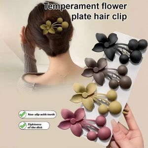【NEW】Hair Clip Female 2025 New High-End Large Flower Hair Clip Hair Card Back Of The Head Foreign Gas Grab Clip Female Duckbill Clip花朵鸭嘴盘发夹