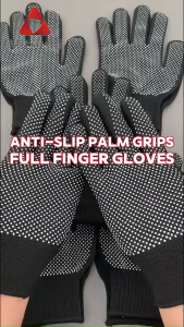 Mitsushi 1/5/10 Pairs Nylon Anti-slip Gloves Antiskid Gloves for Motorcycle for Men Protective Pimple Palm Grips Thick Breathable Full Finger Gloves