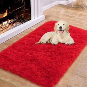 VIKAMA 50x80cm Thảm Nhung Màu Đỏ Mềm Mại Thoải Mái Phòng Ngủ Chăn Đầu Giường Cho Đám Cưới Cầu Hôn Ngày Lễ Tình Nhân Trang Trí Tiệc