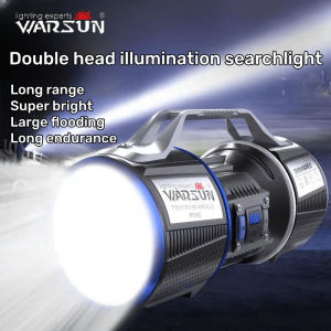 Warsun 13000LM D6000ไฟฉาย LED สว่างมากไฟฉายแรงสูงกันน้ำแบบชาร์จ USB ไฟฉายทำงาน