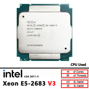 Intel | Intel Xeon E5-2683V3 E5 2683 v3 2.0 GHz Used 35M 120W 22nm LGA 2011-3