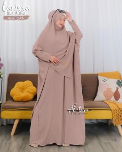 GAMIS SET HIJAB LARISA ABAYA KAFTAN CRINKLE AIRFLOW POLOS CADAR BERGO BAJU DEWASA MUSLIM POLOS JUMBO