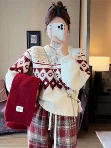 New Year Sweater Womens Autumn and Winter 2023 New Arrival Best Selling Idle Style Thickened Inner Bottoming Shirt Chic and Beautiful Tops