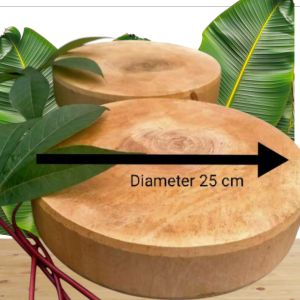 Talenan Kayu Bulat 25 cm/Alas potong/daging/Bawang/cabai/papan kayu bulat/cuting boar