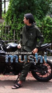 Raincoat Jas Hujan Doaumi Mushi mantel mantol Pria Wanita Anti Rembes waterproof Seamless