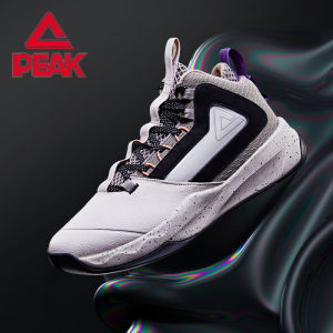 Peak Mens Basketball Shoes White Anti-slip Wear-resistant Student Sports Sneakers High Top Summer 2025 New Arrival