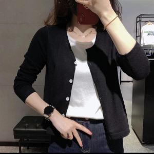 round Neck False Two Pieces Long Sleeve Pure Cotton T-shirt Cardigan Female 2024 Spring plus Size Loose Slimming Belly-Covered Outerwear Top