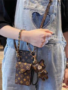 Huawei Pura70 Case with Card Holder Leather Phone Cover with Lanyard Coin Purse P50 Art Style Mobile Phone Protective Shell