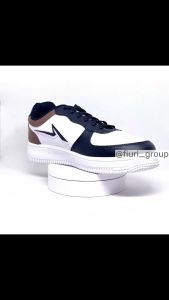 FIURI - ANDO - TRICKS 37-43 PUTIH COKLAT - Sepatu Kets Pria - Sepatu Sneakers Pria - Sepatu Olahraga Sport Pria - Sepatu Casual Kanvas - Sepatu Jogging Lari Fitness Gym Senam Pria - Sepatu Sekolah Bertali SMP SMA