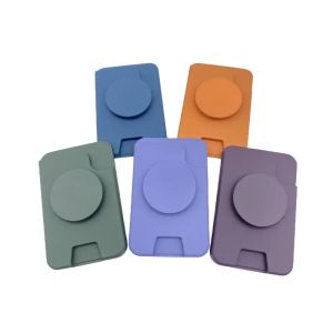 VYOPBC | For Magsafe Wallet Magentic Card Holder With Expanding Stand Grip Tok For iPhone 17 Samsung Mag Safe Pocket Socket Finger Ring