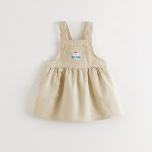 Marc&Janie | Soft Sweet Kitty Pattern Denim Pinafore Dress