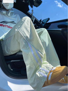 Quần Dài Thể Thao Bằng Lụa Băng Thoáng Khí Mùa Hè Mỏng Nhanh Khô Rộng Rãi Ống Đứng Quần Dài Thường Ngày Cỡ Lớn