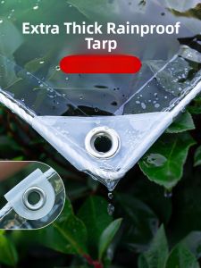 Thickened Transparent PVC Waterproof Rainproof Sunshade Plastic Cloth for Balcony Outdoor Weather Resistant Canopy Fabric