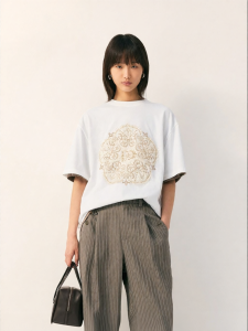 Dazzle | Clock Flower Concept Loose Fit Cotton T-Shirt