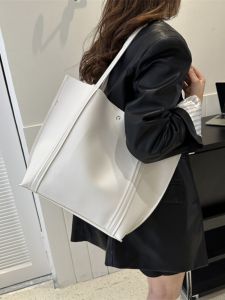 High-Quality Large Capacity Tote Bag 2024 New Fashion Retro Versatile Mother-Child Bag Single Shoulder Handbag Soft PU Leather