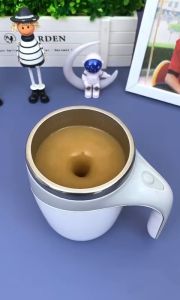 Automatic Magnetic Stirring Coffee Mug 304 Stainless Steel Rechargeable Coffee Cup 380ml Cawan Kopi Botol Air