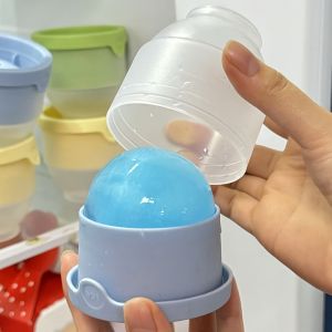 แม่พิมพ์ซิลิโคนทำพิมพ์น้ำแข็งทรงกลมแม่พิมพ์ลูกบอลน้ำแข็งเกรดอาหารใช้ในฤดูร้อนเครื่องมือปั้นก้อนน้ำแข็งเครื่องดื่มนมกาแฟได้อย่างสะดวก