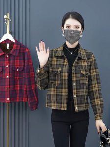 เสื้อแจ็คเก็ตผู้หญิงแขนยาวบุขนแกะ ทรงหลวม ทรงสั้น ทรงสตรีท แฟชั่นฤดูใบไม้ร่วง/ฤดูหนาว เสื้อคลุมกันหนาวแบบยูนิเซ็กซ์