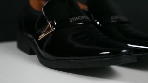 Brand WHITBY (COD 3 Days Delivery)Leather Shoes Mens Business Formal Wear Pointed Toe British Korean Version Casual Trendy Youth Work Slip-on & Pull-on