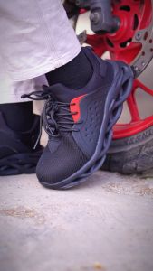 Sepatu Safety Pria Ujung Besi Baja Cowok Model Sneakers Low Boots Kerja Proyek Ringan