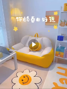 [Sẵn hàng] Ghế sofa lười hạt xốp dáng múi bí ngô cữ to ghế đôi ghế lười tatami ghế thư giãn ghế decor ghế chill