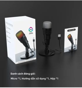 Micrô Máy Tính USB Micrô Loại Bỏ Tiếng Ồn Cho PC Mac Notebook - Phát Trực Tiếp Karaoke Chơi Game Micrô Cardioid Có Dây Gắn Trên Bàn
