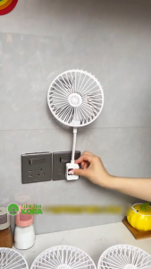 Quạt Điện Mini 3 Cánh Xoay 360 Độ 2 Chấu Có Lồng Bảo Vệ DASEP Quạt Treo Tường Nhà Bếp Nhà TắmQuạt Cắm Điện Để Bàn