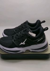 Sepatu Running Mizuno Energeni Mesh Hitam/Orange/Navy Taktis Bisa Cod dengan Kaos Kaki Gratis