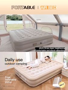Inflatable Mattress With Pump Inflatable Mattress Household Double Thickening Portable Self-Inflating Mattress Multi-Size
