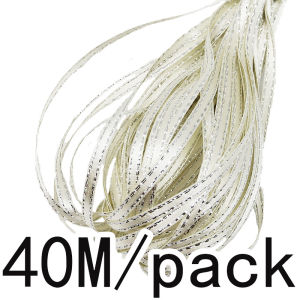 (40 Meters/lot) 3mm Silver Edge Satin Ribbon Lace Fabric DIY Jewelry Decorative Accessories Key Bag DIY