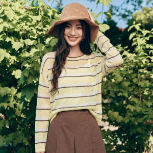 SEIFINI | Contrast Stripe Knit T-Shirt Loose Fit