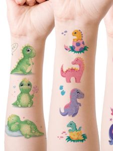 Flash Powder Dinosaur Tattoo Stickers: A Fun & Personalized Gift for Boys & Girls