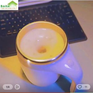 CỐC TỰ KHUẤY XOAY TỪ TÍNH (PHA SỮA CAFE NGŨ CỐC…) BẰNG THÉP KHÔNG GỈ CHỊU NHIỆT TỐT "BAHAMAR" Sử dụng công nghệ đen thông minh Pha trộn đồ uống nhanh chóng mà không cần lắc hoặc khuấy