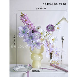 Original High Quality Purple Artificial Flower Bouquet Graduation Bouquet Desktop Decoration Bedroom Decor Fake Flowers Art Set