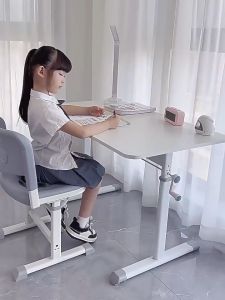 ✨MosasaM+ Computer Table✨ - Home Adjustable Learning Desk Hand Cranked Height Office Desk Modern Minimalist Computer Desk
