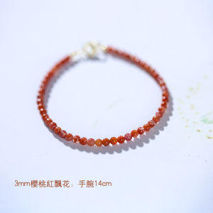 South Bamboo Small Courtyard Single Circle Fine Style Agate Bracelet Lucky Charm Gift for Women Natural Crystal Fashion Jewelry