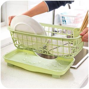 Kitchen Plastic Storage Rack Dish Drainer Spoon Chopstick Filter Water Basket Utensils Organizer Cabinet Shelf Holder