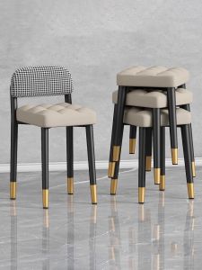 Nordic Design Backrest Dining Chair Stackable