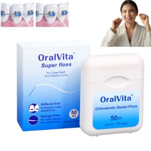 50M/box Dental Floss Orthodontic Expanded Water Floss Toothpick Interdental Wire Cleaner for Braces Implants Oral Care Product