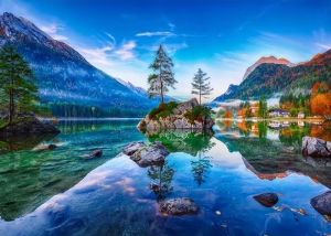 Hintersee Lake Reflection Jigsaw Puzzle 70x50 Alpine Series Nature Immersion Edition for Outdoor Adventurers & Collectors