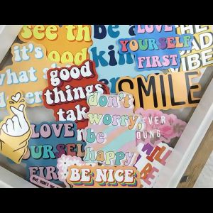 【EWW】Positive Inspirational Creative Quotes Text Sticker Pack Phone Case and Laptop Decoration Sticker