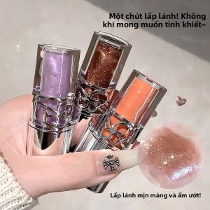 Son Dưỡng Môi Gege Bear Sparkling Mirror Water Lip Gloss Kích Thước Đầy Đủ Dưỡng Ẩm Giữ Màu Lâu Trang Điểm Quà Tặng