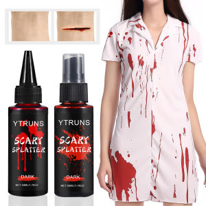 ฮาโลวีน 50ml Dark Fresh Human Blood ultra-realistic เลือดปลอมเจลสําหรับ SFX แผลตัดClownแวมไพร์ฟิล์มคอสเพลย์แต่งหน้า