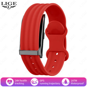 LIGE | LIGE GPS Sports Smart Bracelet With Heart Rate Blood Pressure SpO2 Sleep Monitor Smartwatch Band Vibration Alarm Call Reminder